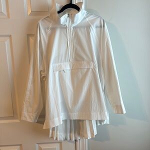 Athleta White Anorak Hoodie Sweatshirt
